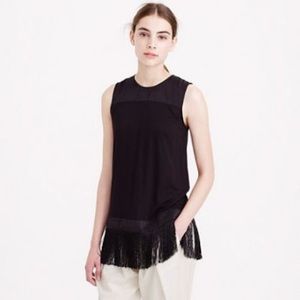 Jcrew fringe top xs NWT